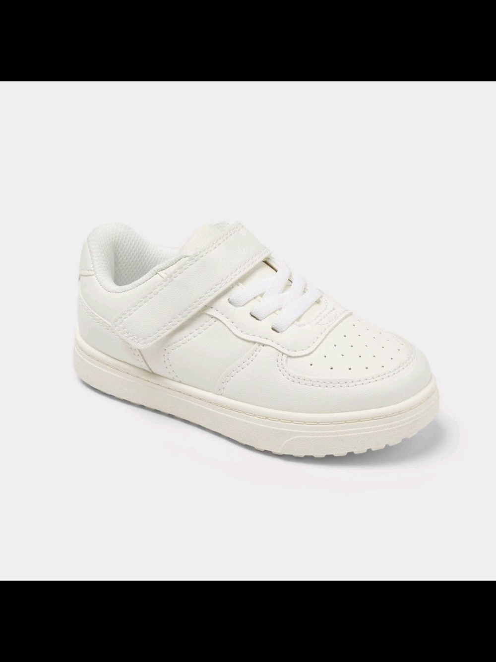 Cat & Jack White Kids Velcro Sneakers Unisex